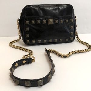 Rebecca Minkoff Black Leather studded crossbody bag